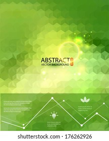  Abstrakter geometrischer Hintergrund mit Polygone. Infografik-Komposition mit geometrischen Formen.Retro Label Design. Vektorgrafik für Geschäftspräsentationen