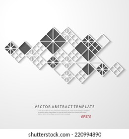 Abstract geometric background with polygons. Info graphics composition with geometric shapes.Retro label design. Vector illustration. 