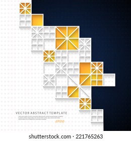 Abstract geometric background with polygons. Info graphics composition with geometric shapes.Retro label design. Vector illustration. 