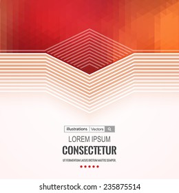 Abstract geometric background with polygons. Info graphics composition with geometric shapes.Retro label design. Vector illustration. 