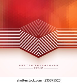 Abstract geometric background with polygons. Info graphics composition with geometric shapes.Retro label design. Vector illustration. 