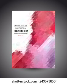 Abstract geometric background with polygons. Info graphics composition with geometric shapes.Retro label design. Vector illustration. 