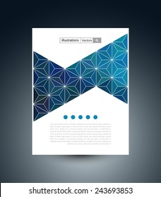 Abstract geometric background with polygons. Info graphics composition with geometric shapes.Retro label design. Vector illustration. 