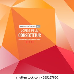 Abstract geometric background with polygons. Info graphics composition with geometric shapes.Retro label design. Vector illustration for business presentation