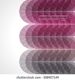 Abstract geometric background with polygons. Info graphics composition with geometric shapes.Retro label design. Vector illustration for business presentation