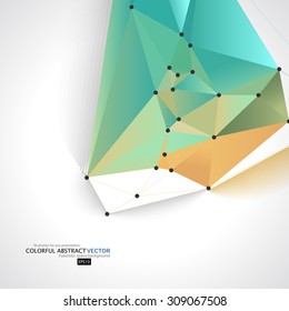 Abstract geometric background with polygons. Info graphics composition with geometric shapes.Retro label design. Vector illustration for business presentation