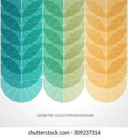 Abstract geometric background with polygons. Info graphics composition with geometric shapes.Retro label design. Vector illustration for business presentation