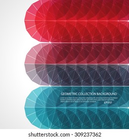 Abstract geometric background with polygons. Info graphics composition with geometric shapes.Retro label design. Vector illustration for business presentation