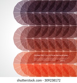Abstract geometric background with polygons. Info graphics composition with geometric shapes.Retro label design. Vector illustration for business presentation