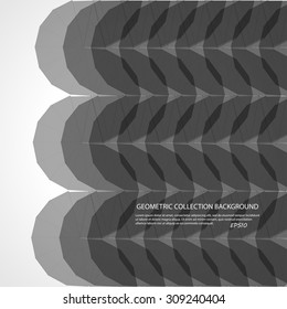 Abstract geometric background with polygons. Info graphics composition with geometric shapes.Retro label design. Vector illustration for business presentation