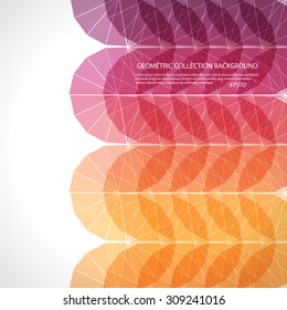 Abstract geometric background with polygons. Info graphics composition with geometric shapes.Retro label design. Vector illustration for business presentation