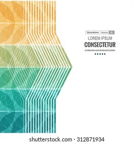Abstract geometric background with polygons. Info graphics composition with geometric shapes.Retro label design. Vector illustration for business presentation