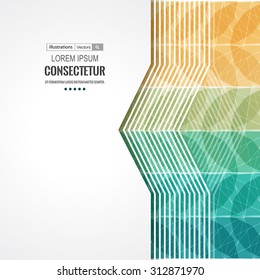 Abstract geometric background with polygons. Info graphics composition with geometric shapes.Retro label design. Vector illustration for business presentation