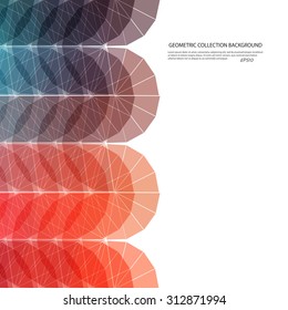 Abstract geometric background with polygons. Info graphics composition with geometric shapes.Retro label design. Vector illustration for business presentation