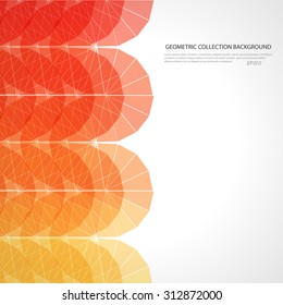 Abstract geometric background with polygons. Info graphics composition with geometric shapes.Retro label design. Vector illustration for business presentation