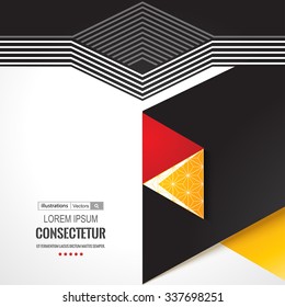 Abstract geometric background with polygons. Info graphics composition with geometric shapes.Retro label design. Vector illustration for business presentation