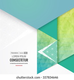 Abstract geometric background with polygons. Info graphics composition with geometric shapes.Retro label design. Vector illustration for business presentation