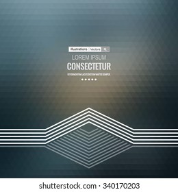 Abstract geometric background with polygons. Info graphics composition with geometric shapes.Retro label design. Vector illustration.