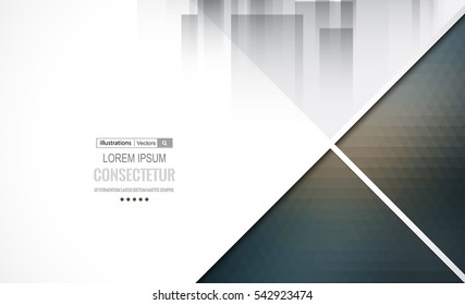 Abstract geometric background with polygons. Info graphics composition with geometric shapes.Retro label design. Vector illustration for business presentation