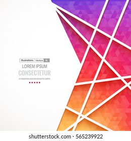 Abstract geometric background with polygons. Info graphics composition with geometric shapes.Retro label design. Vector illustration for business presentation - stock vector