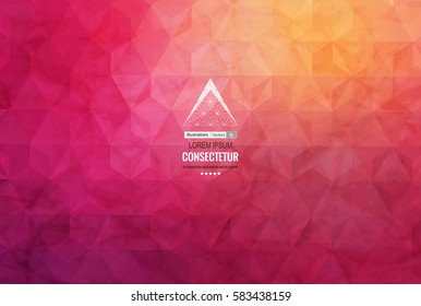 Abstract geometric background with polygons. Info graphics composition with geometric shapes.Retro label design. Vector illustration for business presentation