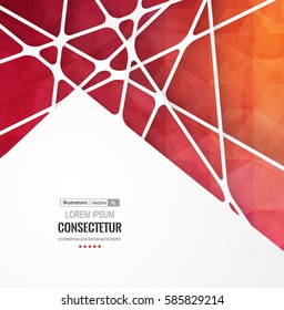 Abstract geometric background with polygons. Info graphics composition with geometric shapes.Retro label design. Vector illustration for business presentation