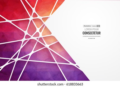 Abstract geometric background with polygons. Info graphics composition with geometric shapes.Retro label design. Vector illustration for business presentation