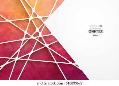 Abstract geometric background with polygons. Info graphics composition with geometric shapes.Retro label design. Vector illustration for business presentation