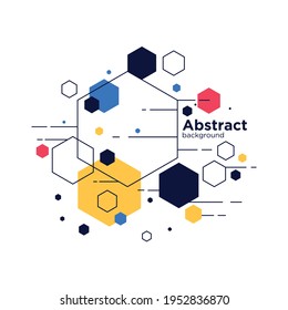 Abstract geometric background with polygons in minimalist style. Vector illustration.