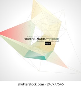 Abstract geometric background with polygons. Molecule and communication background. Vector illustration.