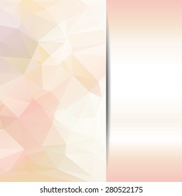 Abstract geometric background with polygons pastel color. Vector EPS10 illustration.