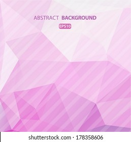 Abstract geometric background with polygons pink. Wedding, Valentine's Day. Vector EPS 10 illustration.