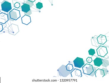 Abstract geometric background with polygons.Colorful Vector Design Concept.Connections with points and lines.