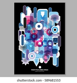 Abstract geometric background for poster annual report book cover banner brochure flyer design. vector template cover presentation with geometric shapes. Corporate elegant simple layout at A5, A4 size