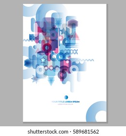 Abstract geometric background for poster annual report book cover banner brochure flyer design. vector template cover presentation with geometric shapes. Corporate elegant simple layout at A5, A4 size