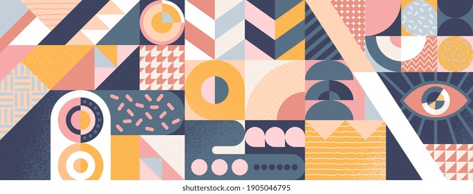 Abstract geometric background, poster or banner design. Vector illustration