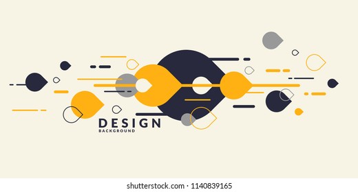  Fondo geométrico abstracto. El afiche con las cifras planas. Ilustración vectorial.