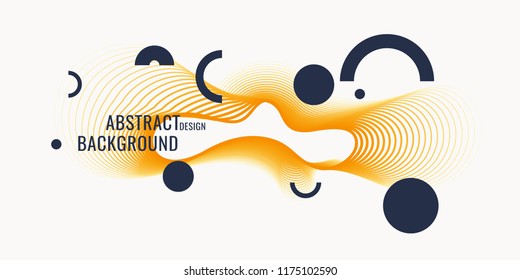 Abstract geometric background. The poster with the flat figures. Vector illustration.