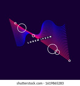 Abstract geometric background. The poster with the flat figures. Vector illustration.
