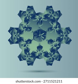 Fondo geométrico Abstractas. El cartel con las figuras planas. Ilustración vectorial. Hermoso patrón geométrico simétrico