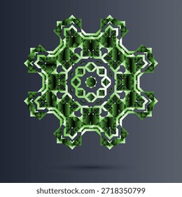 Fondo geométrico Abstractas. El cartel con las figuras planas. Ilustración vectorial. Hermoso patrón geométrico simétrico