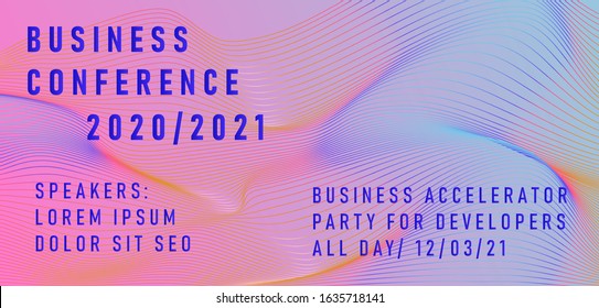 Abstract geometric background. Poster template for Business and IT Technologies Conference.