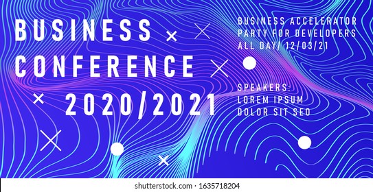 Abstract geometric background. Poster template for Business and IT Technologies Conference.
