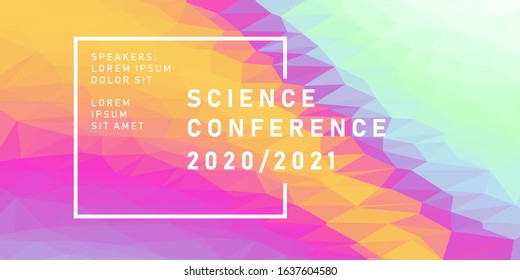 Abstract geometric background. Poster template for Business and IT Technologies Conference.