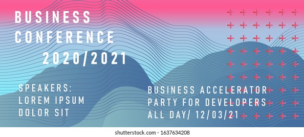 Abstract geometric background. Poster template for Business and IT Technologies Conference.