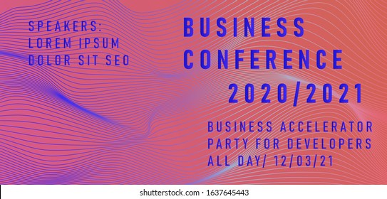 Abstract geometric background. Poster template for Business and IT Technologies Conference.
