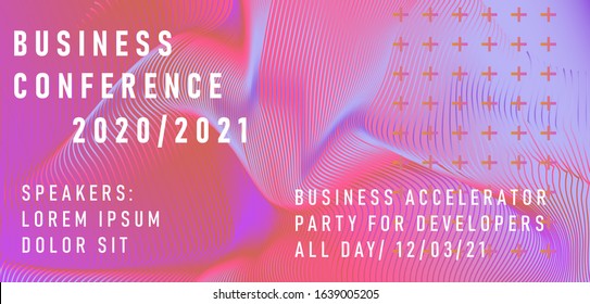 Abstract geometric background. Poster template for Business and IT Technologies Conference.
