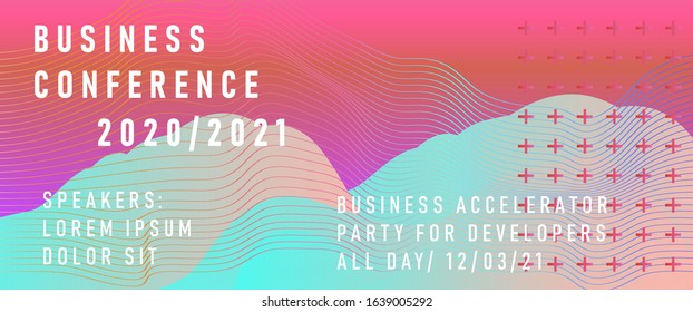 Abstract geometric background. Poster template for Business and IT Technologies Conference.