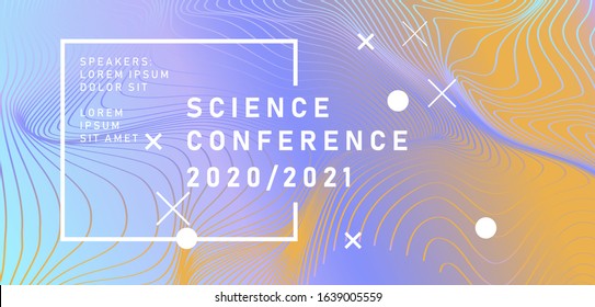 Abstract geometric background. Poster template for Business and IT Technologies Conference.