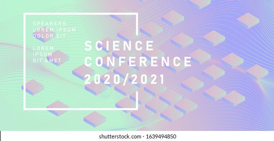 Abstract geometric background. Poster template for Business and IT Technologies Conference.